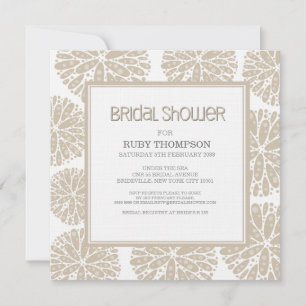 BEIGE Under Sea Coral Modernes BRAUTPARTY Einladung