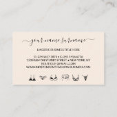 Beige Unterwäsche-Boutique Lingerie Visitenkarte (Rückseite)