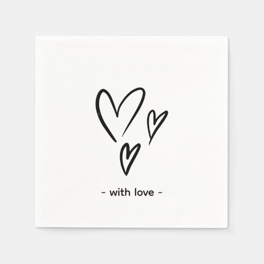 Beige Valentinstag Napkins Serviette (Vorderseite)