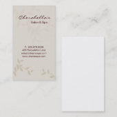 Beige verlässt Salon-u. Visitenkarte (Vorne/Hinten)