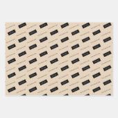 Beige Verpackung moderner Firmennamen Geschenkpapier Set (Vorderseite 3)