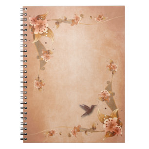 Beige Vintag Lilies Notizblock