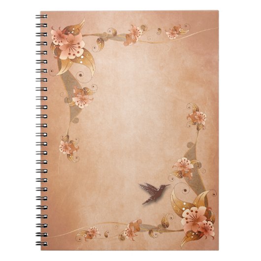 Beige Vintag Lilies Notizblock (Vorderseite)
