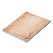 Beige Vintag Lilies Notizblock (Rotiert)