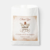Beige Vintage klassische Geschlechtsneutrale Babyd Geschenktütchen (Vorderseite)