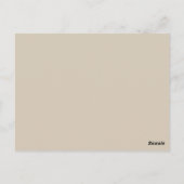 Beige Vintage Kronleuchter Tischnummer Postkarte (Rückseite)