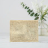 Beige Vintage Papierpostkarte Postkarte (Stehend Vorderseite)