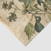 Beige Vintage Wasserfarbe Natürliche Wildblume Seidenpapier (Detail)