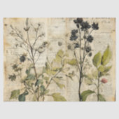 Beige Vintage Wasserfarbe Natürliche Wildblume Seidenpapier (Vorderseite)