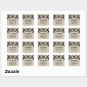 Beige Vintage Wirbel Save the Date Stickers (Blatt)