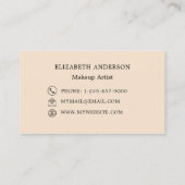 Beige Visitenkarte (Rückseite)