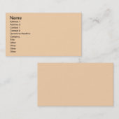 Beige Visitenkarte (Vorne/Hinten)