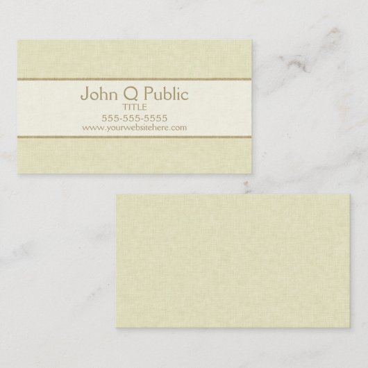 Beige Visitenkarte (Vorne/Hinten)
