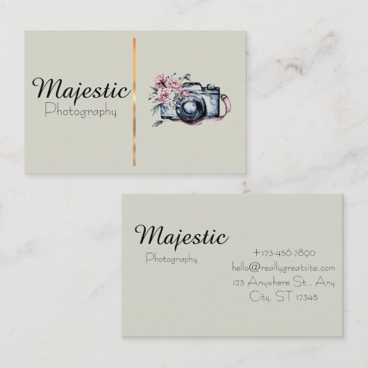 Beige Visitenkarten Visitenkarte (Vorne/Hinten)