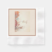 Beige-Volkshochzeit Serviette (Vorderseite)