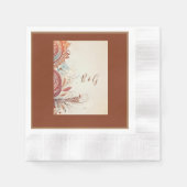 Beige-Volkshochzeit Serviette (Vorderseite)