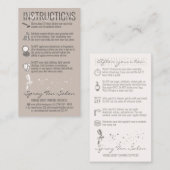 Beige vor der Pflegeinstruktion Tan Visitenkarte (Vorne/Hinten)