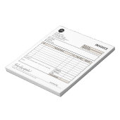 Beige Vorlage für Minimalistische Rechnungen für k Notizblock (Rotiert)