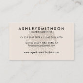Beige Waldbaum Visitenkarte (Rückseite)