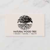 Beige Waldbaum Visitenkarte (Vorderseite)