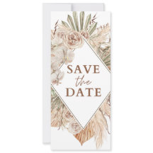 Beige Wasserfarbe Boho Save Date Hochzeits-Einladu