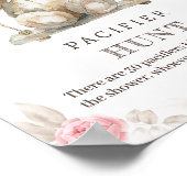 Beige Wasserfarbe Teddy Bären Schnuller Jagd Spiel Poster (Ecke)