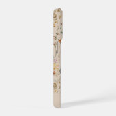 Beige-Wasserfarben-Wildblumen-Mustername  iPhone Hülle (Rechte Seite)