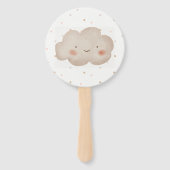 Beige Watercolor Babydusche Fächer (Rückseite)