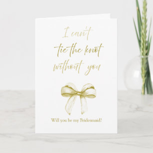 Beige Watercolor Bow Wedding Party Party-Card Einladung
