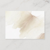 Beige Watercolor Earthy Blooms, Wedding Website Begleitkarte (Rückseite)