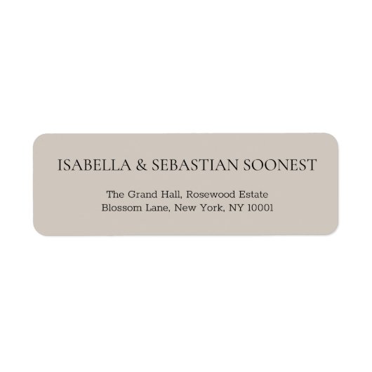 Beige Wedding Address (Vorne)