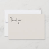 Beige Wedding Blank Dankeskarte (Vorderseite)