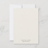 Beige Wedding Blank Vielen Dank Dankeskarte (Rückseite)