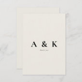 Beige Wedding Blank Vielen Dank Dankeskarte (Vorne/Hinten)