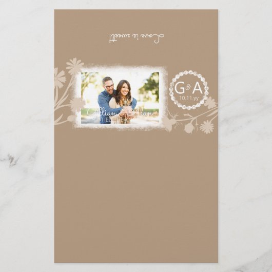 Beige Wedding DIY Budget Candy Bar Wrapper (Vorderseite)
