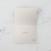 Beige Wedding Message Script-Namen Dankeskarte (Innenseite)