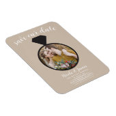 Beige Wedding Ring Foto Save the Date Magnet (Rechte Seite)