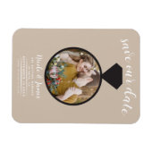 Beige Wedding Ring Foto Save the Date Magnet (Horizontal)