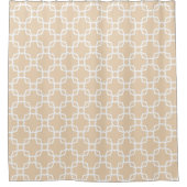Beige weiß duschvorhang (Vorderseite)