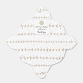 Beige weiße Aztec-Pfeile Monogramm Geschenkschachtel (Ungefaltet)