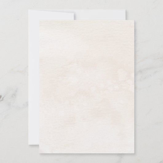 Beige Weiße Blume Spanisch Quinceanera Einladung (Rückseite)