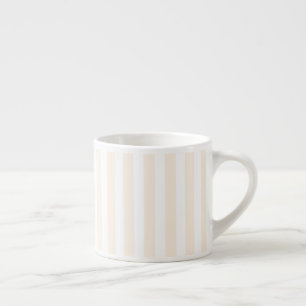 Beige-weiße Candy-Streifen Espressotasse
