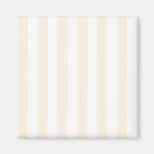 Beige-weiße Candy-Streifen Magnet