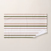 Beige weiße grüne Badezimmer Küste Badhandtuch Set (Handtuch)