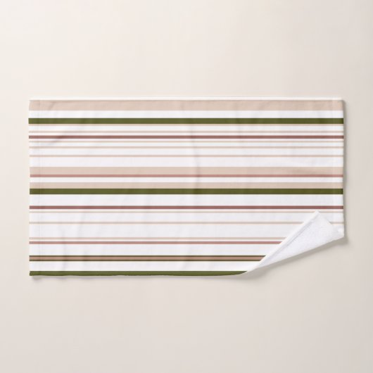 Beige weiße grüne Badezimmer Küste Badhandtuch Set (Handtuch)