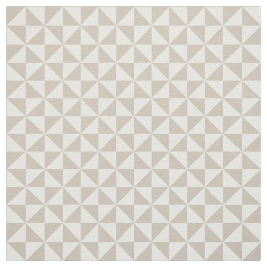 Beige weiße, moderne Dreiecke Muster Stoff (Muster)