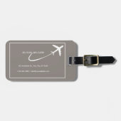 Beige weiße Personalisierte Bezeichnung Gepäckanhä Gepäckanhänger (Vorderseite horizontal)