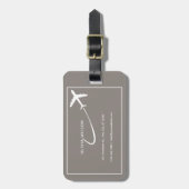 Beige weiße Personalisierte Bezeichnung Gepäckanhä Gepäckanhänger (Vorderseite vertikal)