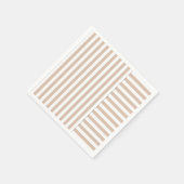 Beige weiße Streifen Serviette (Ecke)