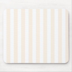 Beige-weiße Streifen wie Zuckerwatte Mousepad